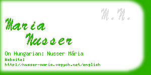 maria nusser business card